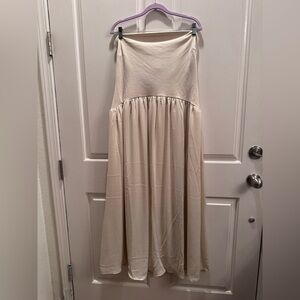 a new day Cream Strapless Maxi Dress